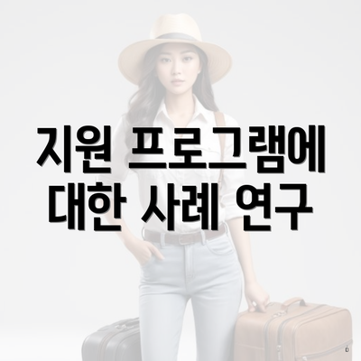 지원 프로그램에 대한 사례 연구