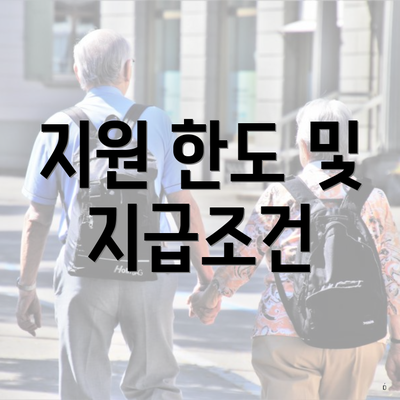 지원 한도 및 지급조건