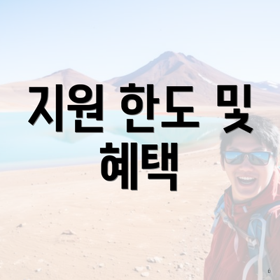지원 한도 및 혜택