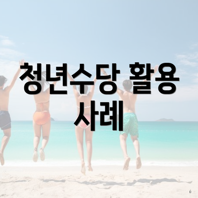 청년수당 활용 사례