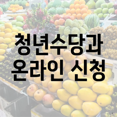 청년수당과 온라인 신청