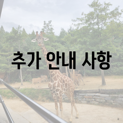 추가 안내 사항