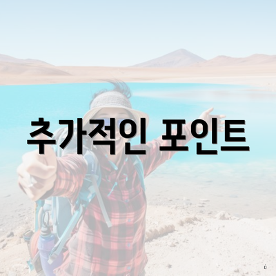 추가적인 포인트