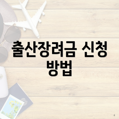출산장려금 신청 방법