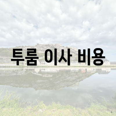 투룸 이사 비용
