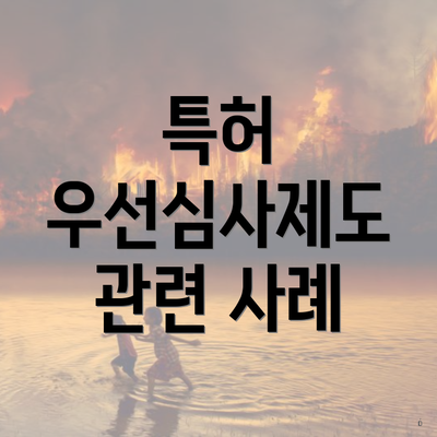 특허 우선심사제도 관련 사례
