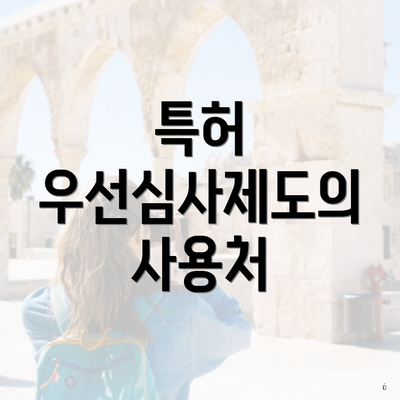 특허 우선심사제도의 사용처