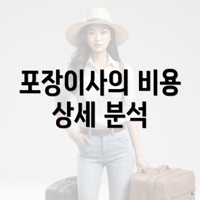 포장이사의 비용 상세 분석