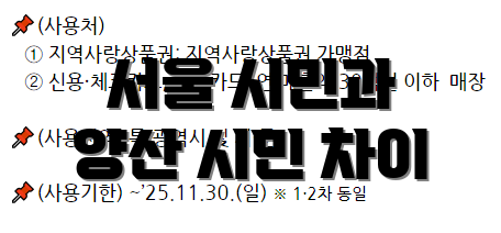 서울 시민과 양산 시민 차이