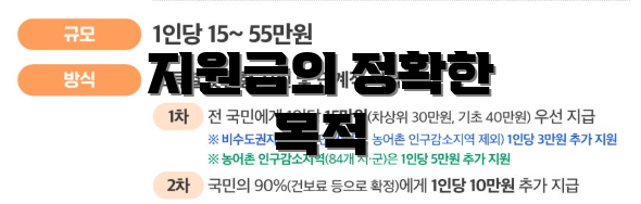 지원금의 정확한 목적