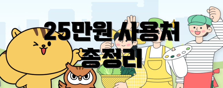 25만원 사용처 총정리