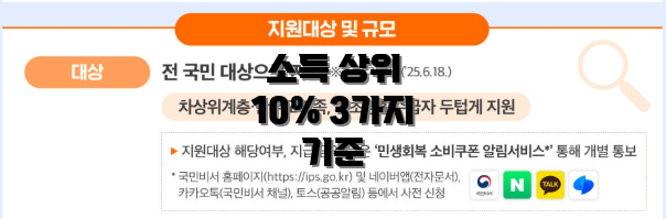 소득 상위 10% 3가지 기준