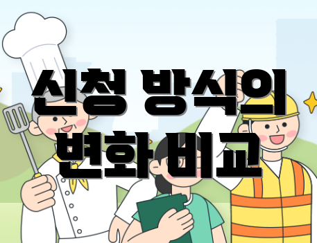 신청 방식의 변화 비교
