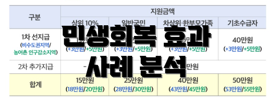민생회복 효과 사례 분석