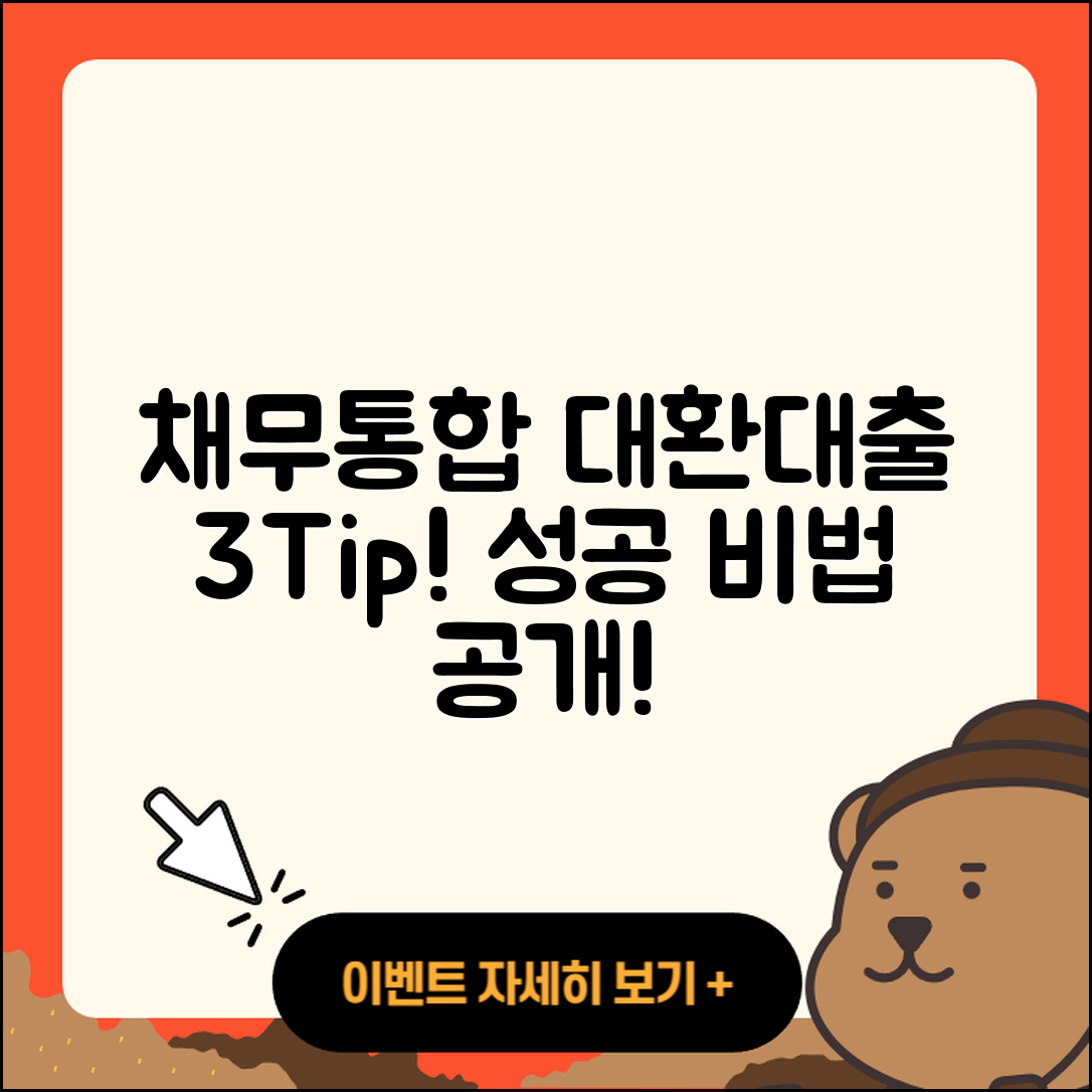 채무통합대환대출, 성공적인 3가지 방법