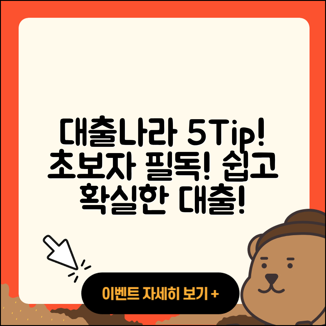 대출나라, 초보자를 위한 5가지 팁