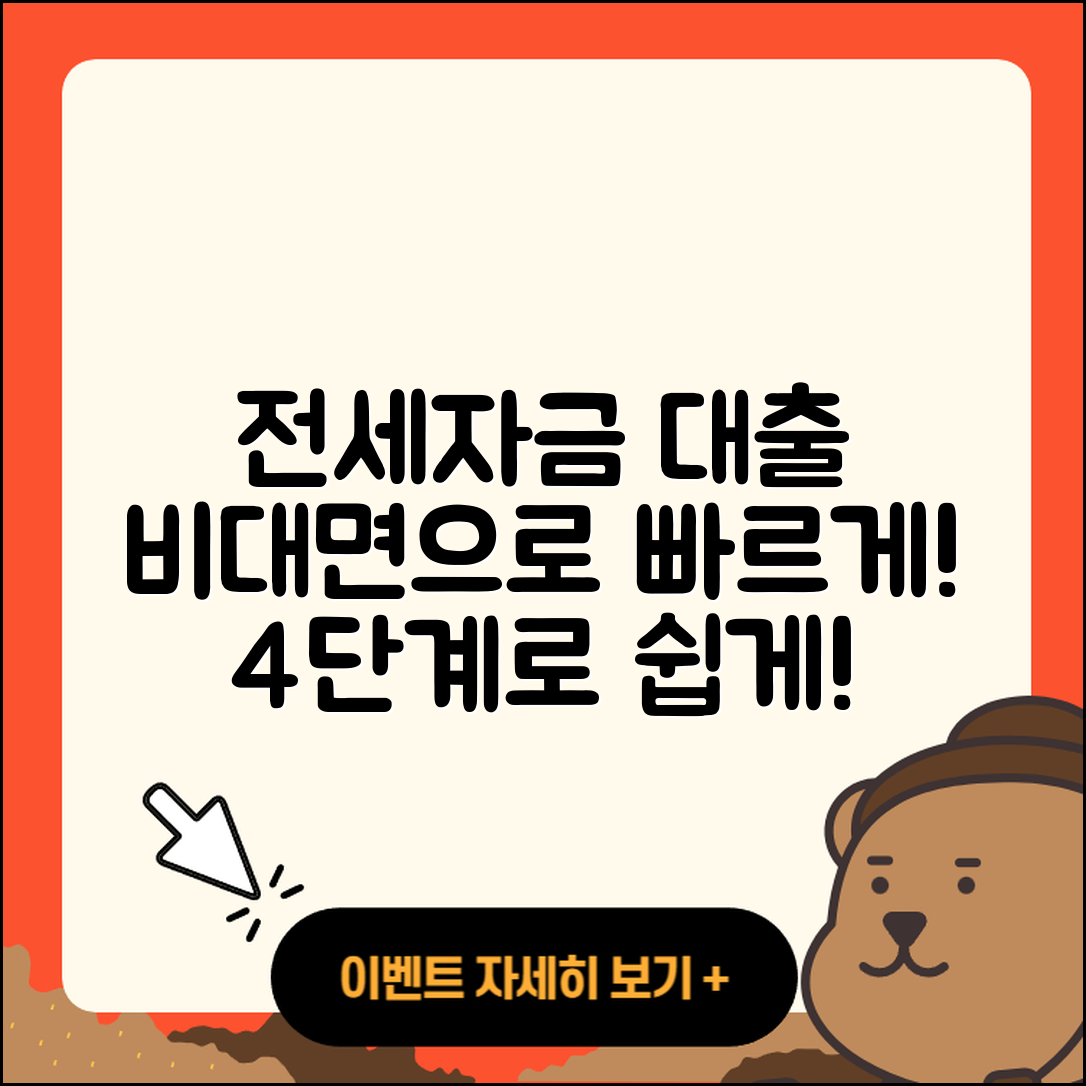 전세자금대출 비대면으로 쉽고 빠르게 4단계