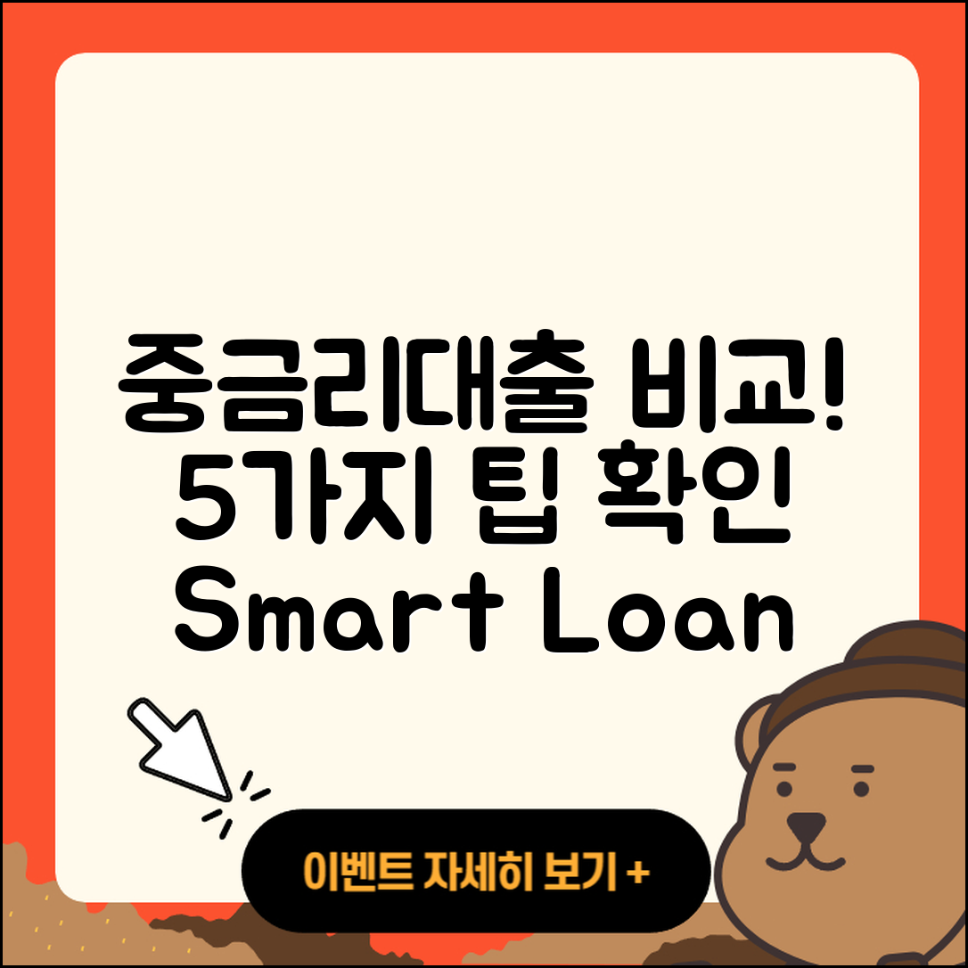 중금리대출 비교로 알아보는 5가지 팁